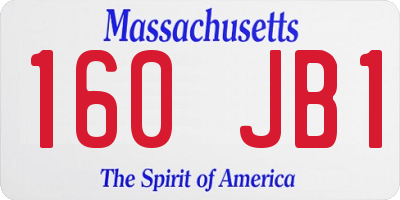 MA license plate 160JB1