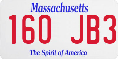 MA license plate 160JB3