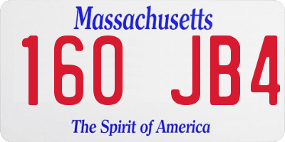 MA license plate 160JB4