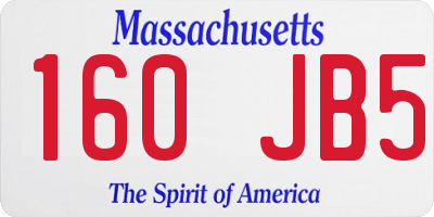 MA license plate 160JB5