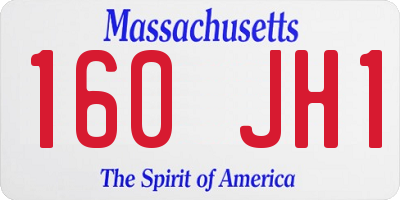 MA license plate 160JH1