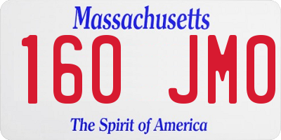 MA license plate 160JM0
