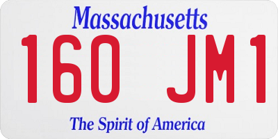 MA license plate 160JM1