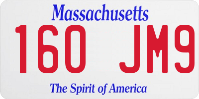 MA license plate 160JM9