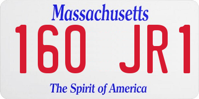 MA license plate 160JR1