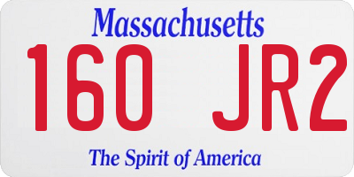 MA license plate 160JR2