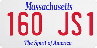 MA license plate 160JS1