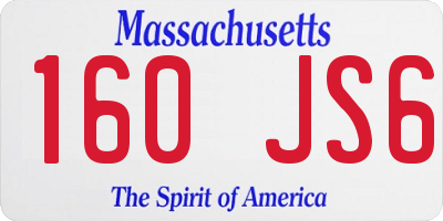 MA license plate 160JS6