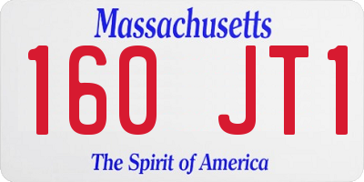 MA license plate 160JT1