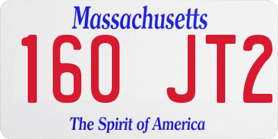 MA license plate 160JT2