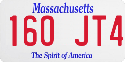 MA license plate 160JT4
