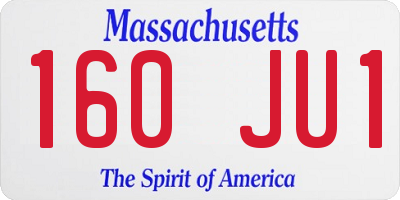 MA license plate 160JU1
