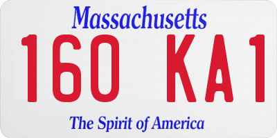 MA license plate 160KA1