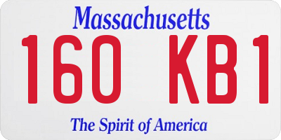 MA license plate 160KB1