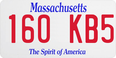 MA license plate 160KB5