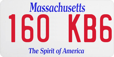 MA license plate 160KB6