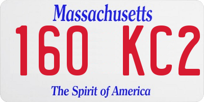 MA license plate 160KC2