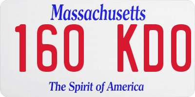 MA license plate 160KD0