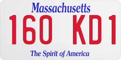 MA license plate 160KD1