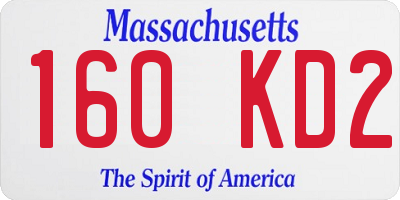 MA license plate 160KD2