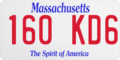 MA license plate 160KD6