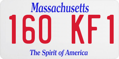 MA license plate 160KF1