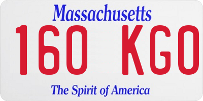 MA license plate 160KG0