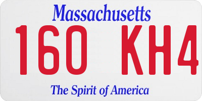 MA license plate 160KH4