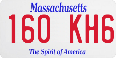 MA license plate 160KH6