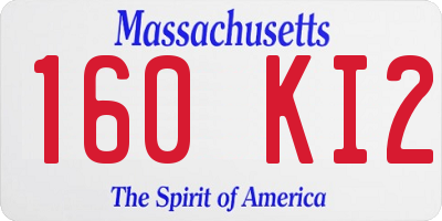 MA license plate 160KI2
