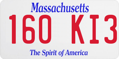MA license plate 160KI3