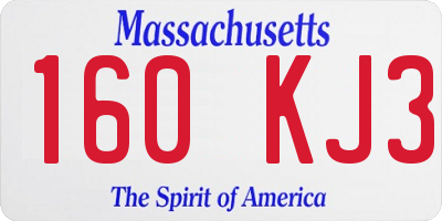 MA license plate 160KJ3