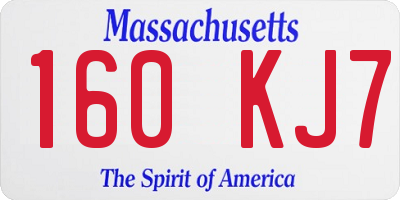 MA license plate 160KJ7