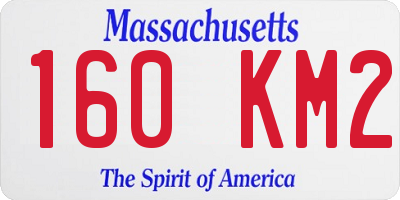 MA license plate 160KM2