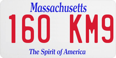 MA license plate 160KM9