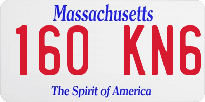 MA license plate 160KN6