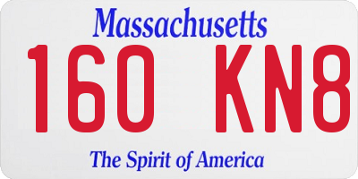 MA license plate 160KN8