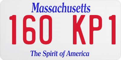 MA license plate 160KP1
