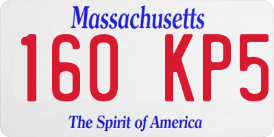 MA license plate 160KP5