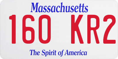 MA license plate 160KR2