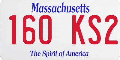 MA license plate 160KS2