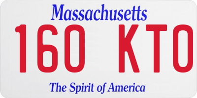 MA license plate 160KT0
