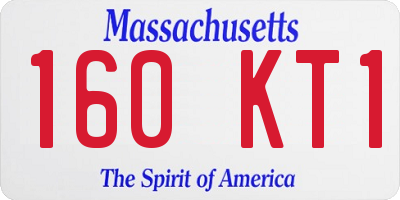 MA license plate 160KT1