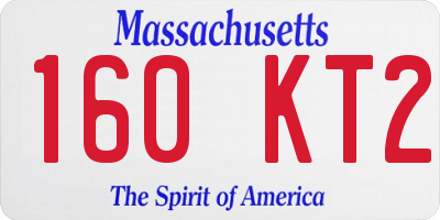 MA license plate 160KT2