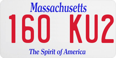 MA license plate 160KU2