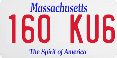 MA license plate 160KU6