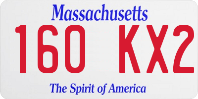 MA license plate 160KX2