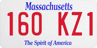 MA license plate 160KZ1