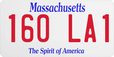 MA license plate 160LA1