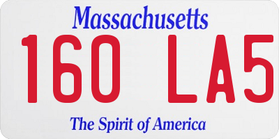 MA license plate 160LA5